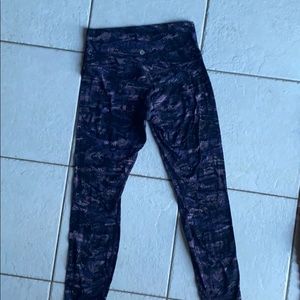 Lululemon purple camo capris
